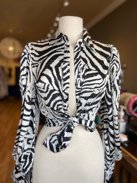 Zebra Pattern Blouse