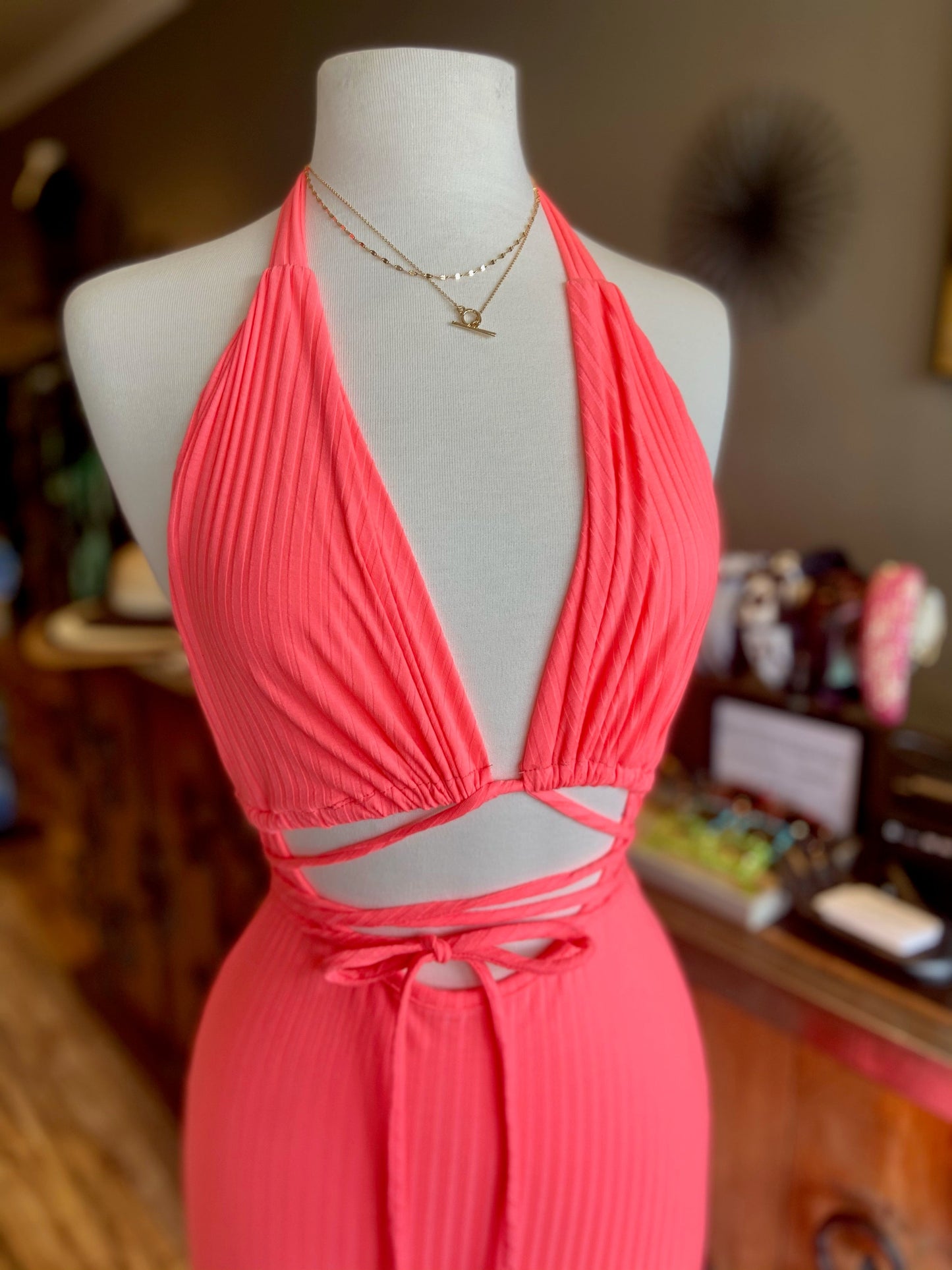 Halter Neck Bikini Look Dress FINAL SALE