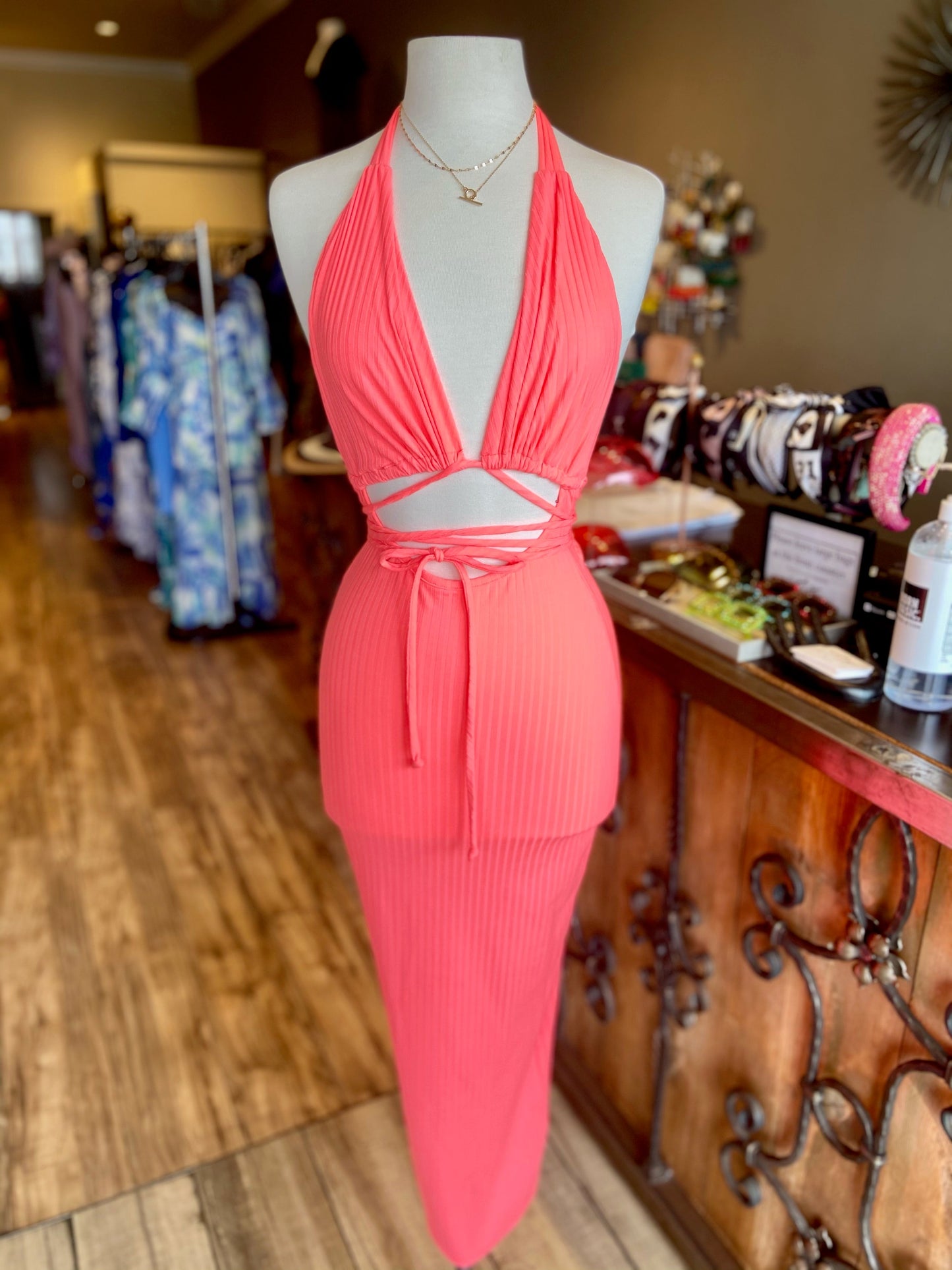 Halter Neck Bikini Look Dress FINAL SALE