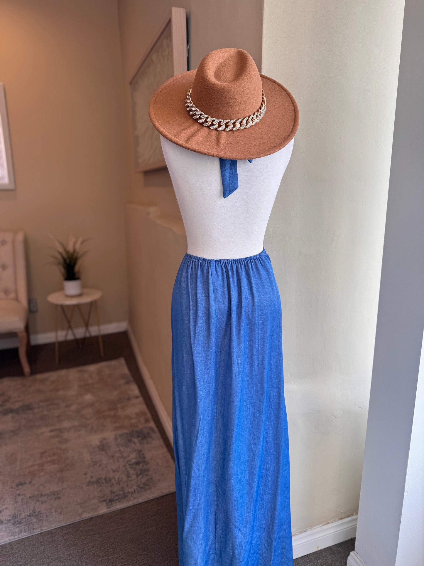 Halter Neck Open Back Dress