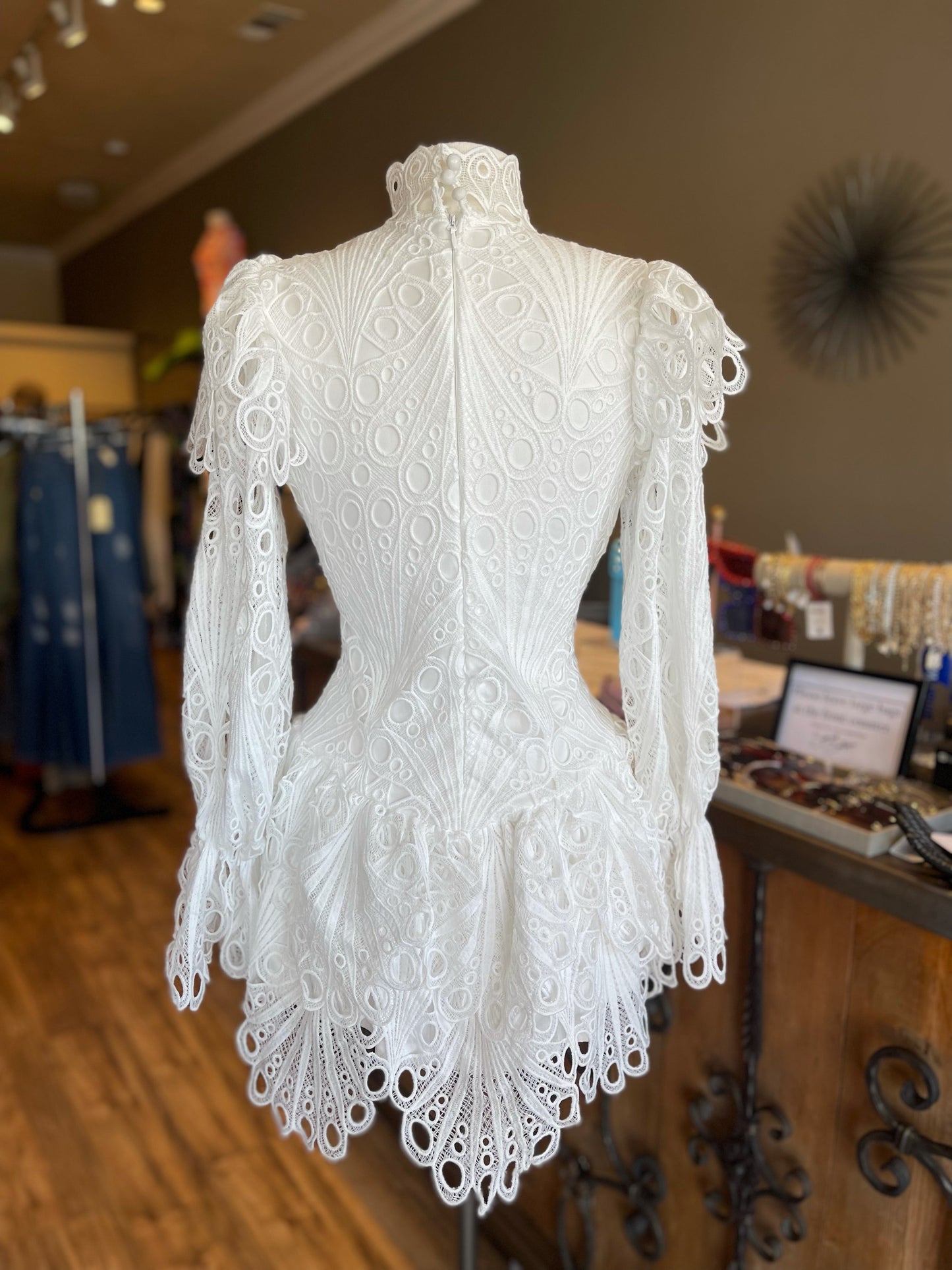 Crochet Lace With Bell Sleeve Dress