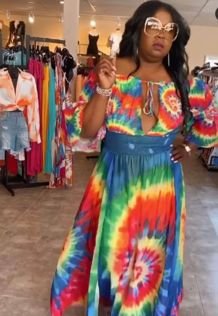 Tie Dye O/S Maxi Dress