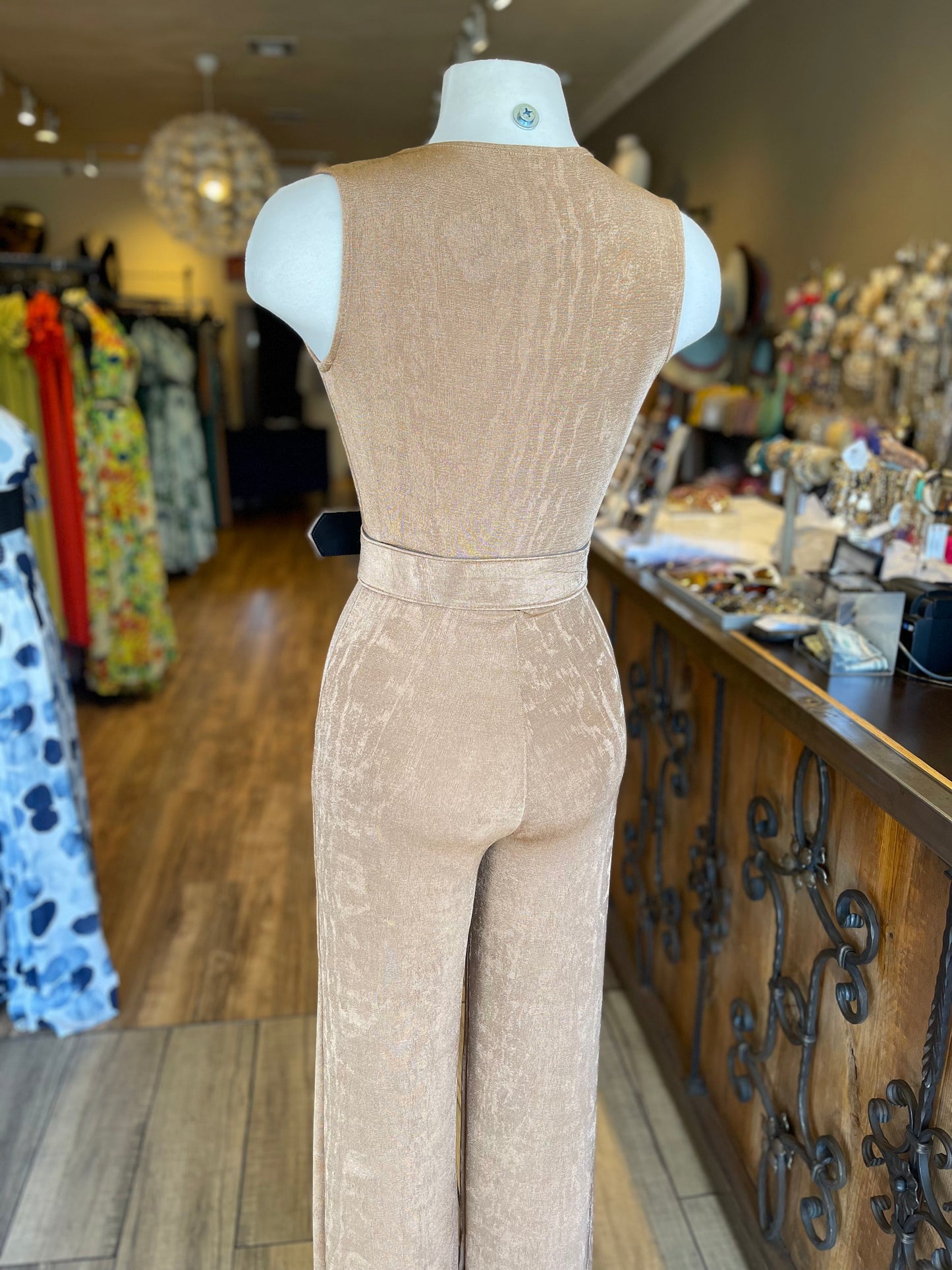 Sleeveless Jumpsuit W Belt