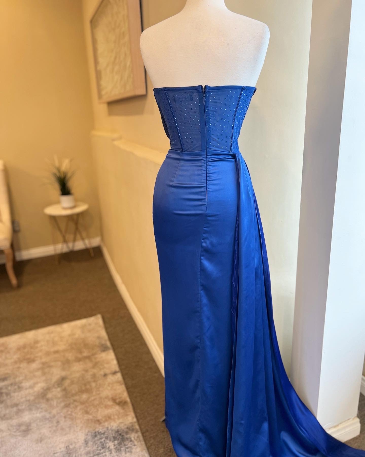 Jewel Satin Long Dress